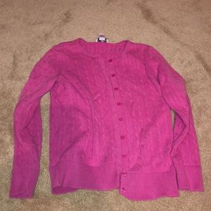 Pink Ann Taylor button up sweater